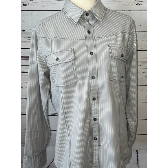 Fox Racing Medium shirt Rockabilly Moto riders Mens Long Sleeve Button Front - Picture 7 of 9